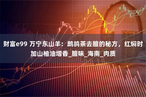 财富e99 万宁东山羊：鹧鸪茶去膻的秘方，红焖时加山柚油增香_膻味_海南_肉质